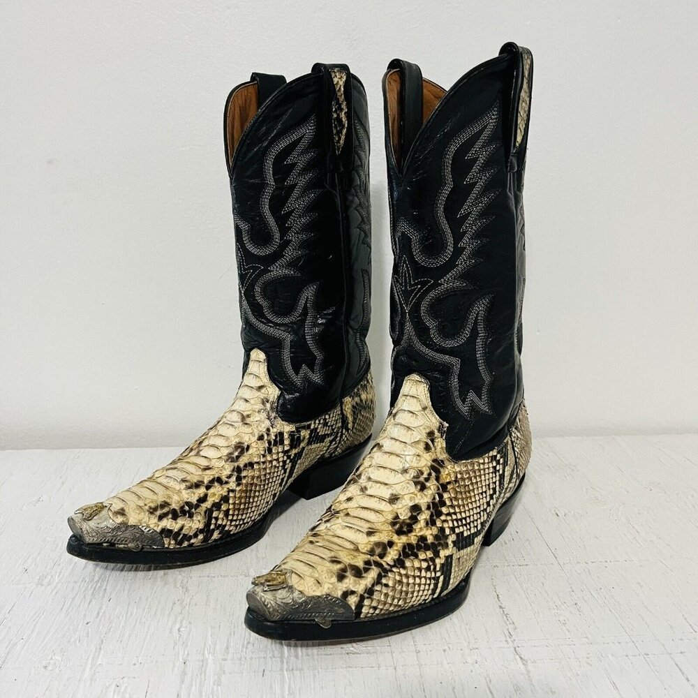 Dos De Oro Boots Python Two Tone J-Toe Casual Wes… - image 1